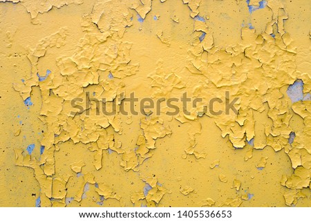 yellow cracked paint damaged concrete rough texture 