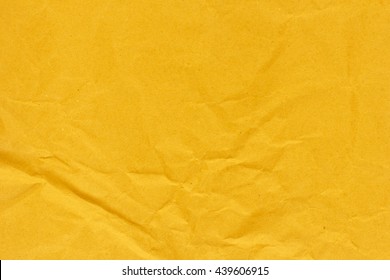 Yellow Crumpled Paper Background