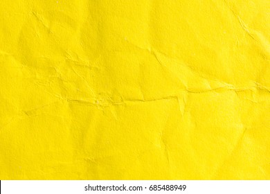 Yellow Crumpled Paper Background - Shutterstock ID 685488949