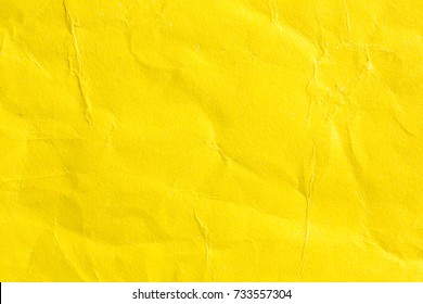 Yellow Crumpled Paper Background - Shutterstock ID 733557304