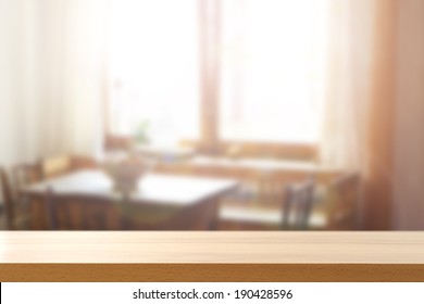 Yellow Desk And Window Space With Sun 