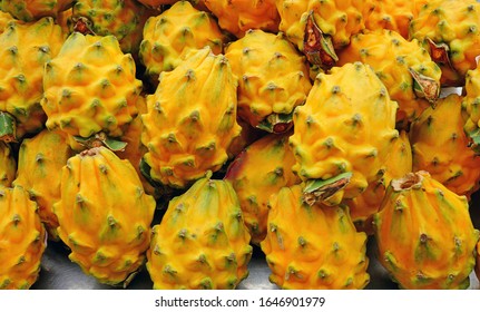 Yellow Dragon Fruit (pitaya) At A Market