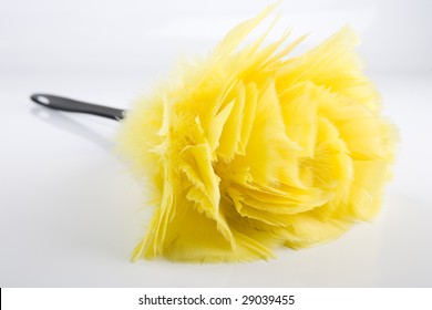 Yellow Duster On White Background