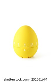 Yellow Egg Timer Isolated On White