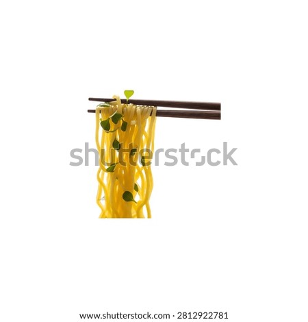 Yellow electrical plug with two prongs and green grounding pin on white background, two prong plug