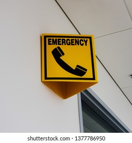 yellow emergency sign  - Shutterstock ID 1377786950