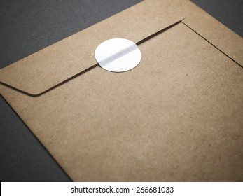 Yellow Envelope With Blank Sticker