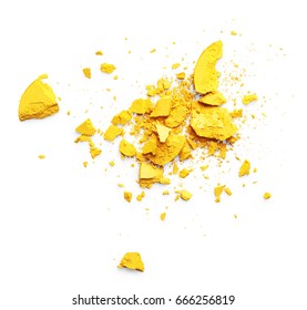 Yellow Eye Shadow Isolated On White Background