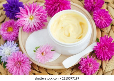 Yellow Facial Mask (banana Face Cream, Shea Butter Hair Mask, Body Butter). Natural Skin And Hair Care Concept. 