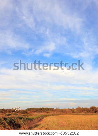 Similar – Image, Stock Photo Country under Sky Clouds