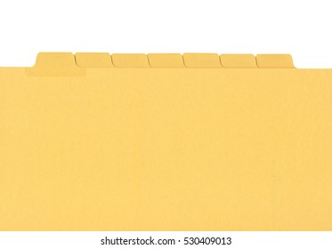 Yellow File Folder With Blank Tabs Labels