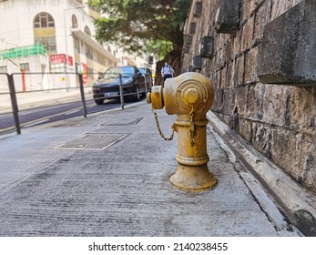 yellow fire hydrant on the roadside