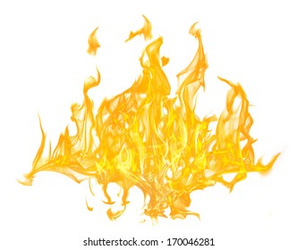 Yellow Flame Isolated On White Background Stock Photo 170046281 ...