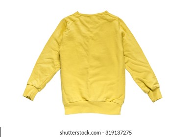 Yellow Fleece Sweatshirt Isolated Over White