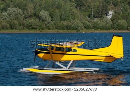 Yellow float plane 