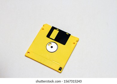 Yellow Floppy Disk. Information Storage Method