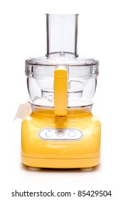 Yellow Food Processor On White Background