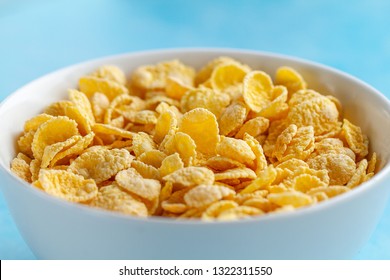 Yellow Frosted Corn Flakes Bowl For Dry, Cereals Breakfast 