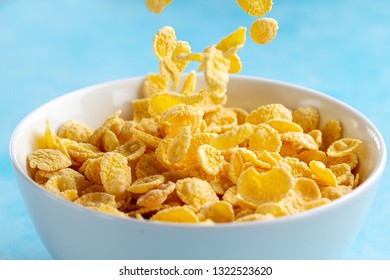 Yellow Frosted Corn Flakes Bowl For Dry, Cereals Breakfast 