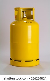 Yellow Gas Bottle Isolated