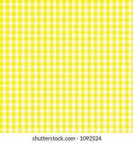 Yellow Gingham With Fabric Texture