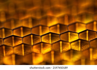 Yellow Gold Honeycomb Background Backdrop