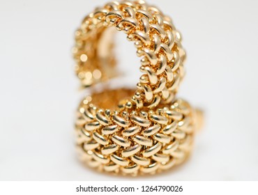 Yellow Gold Hoop Earrings - Image