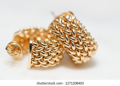 Yellow Gold Hoop Earrings - Image