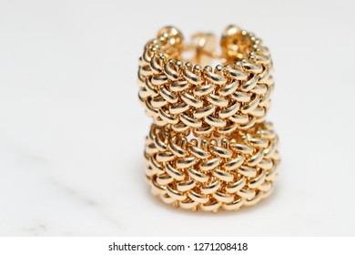 Yellow Gold Hoop Earrings - Image