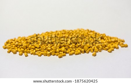 yellow granular dye for plastic [[stock_photo]] © 