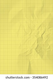 Yellow Graph Paper Background Texture.