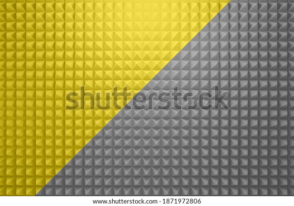 Yellow and gray\
acoustic foam panel\
background