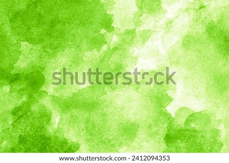 Yellow green lime chartreuse apple grass white abstract watercolor pattern. Artistic background. Light bright fresh acid neon color shade. Water splash stain daub. Spring summer nature eco. Template. 