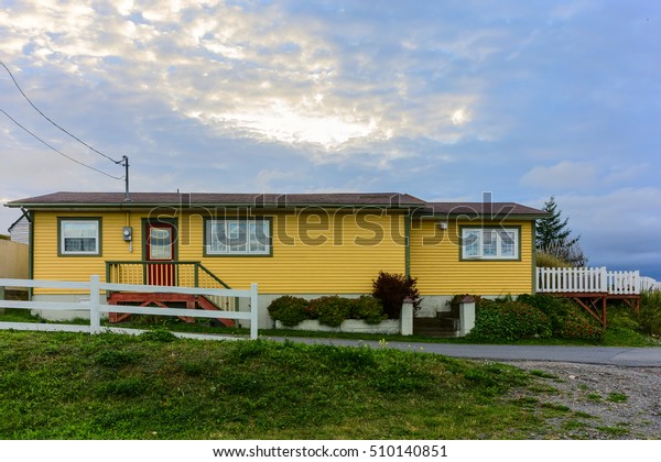 Yellow House Red Door Stock Photo Edit Now 510140851