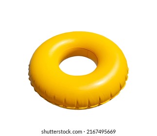 Anillo inflable amarillo aislado