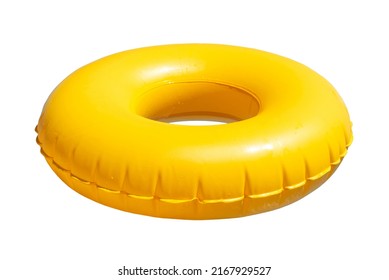 Yellow Inflatable ring isolated on white background - Shutterstock ID 2167929527