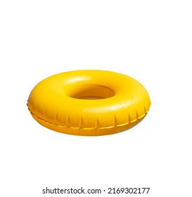 Yellow Inflatable ring isolated on white background - Shutterstock ID 2169302177