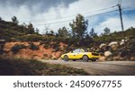Yellow Japanese sport car Youngtimer