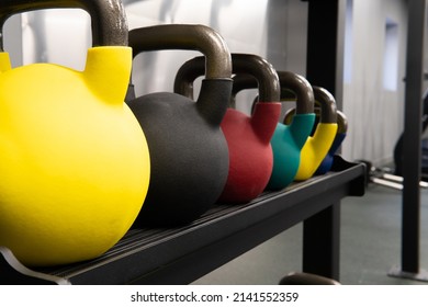 Yellow Kettlebell Weight Background Exercise, For Gym Sport In Heavy And Muscle Steel, Bright Tough. Wellness Pound Fitness, Inches Dumbbell Black Fresh Black Background Object