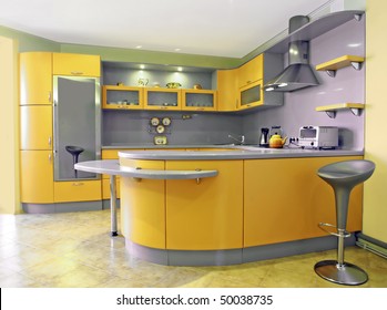 Yellow Kitchen Interior