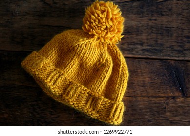 Yellow Knit Hat Beanie