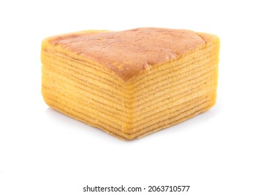 Yellow Layer Cake Isolated On A White Background