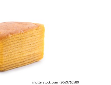 Yellow Layer Cake Isolated On A White Background