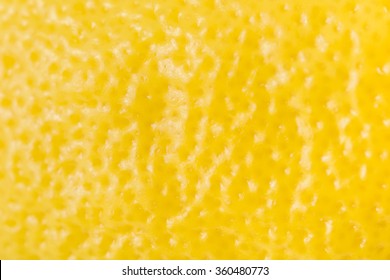 Yellow Lemon Peel Texture Macro