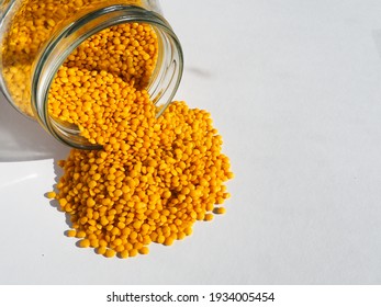 Yellow Lentils In A Jar