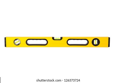 Yellow Level Tool Isolated On White