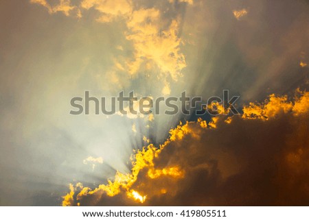 yellow light and clouds yellow