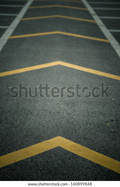 The yellow line on the\
road
