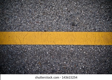 Yellow Line On The Road Texture