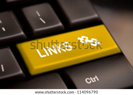yellow links enter key and silver chain icon.